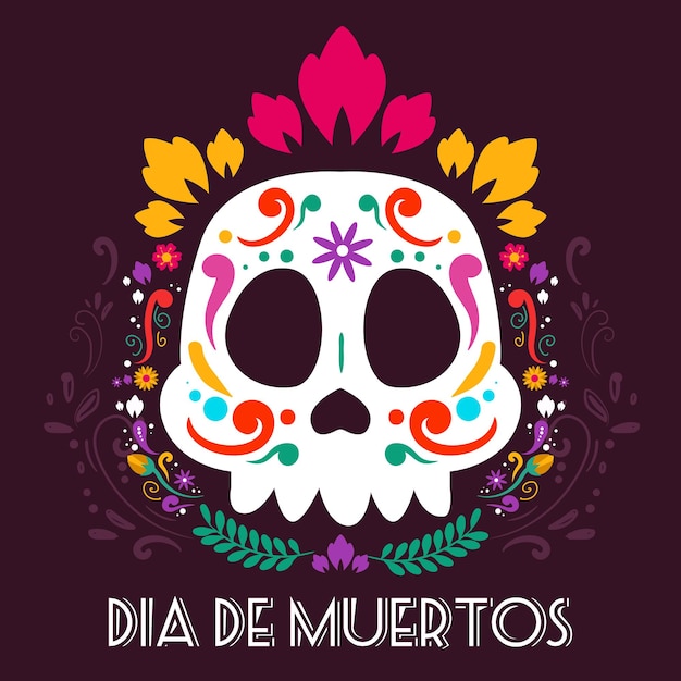 Sulla sfondo di Happy Dia De Muertos