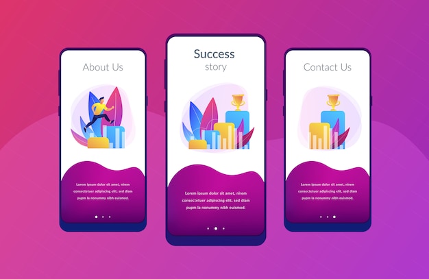 Sulla strada per il modello di interfaccia dell&#39;app di successo