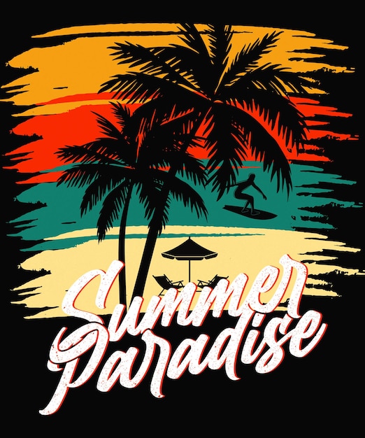 Summer Paradise Summer tshirt design