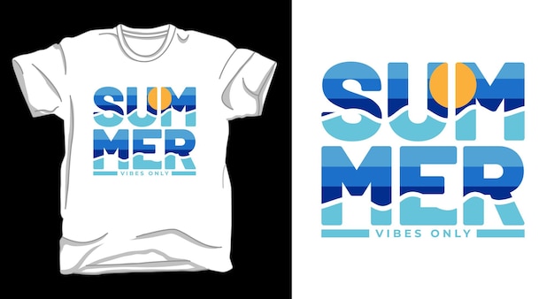 Summer vibes solo stampa tipografica tshirt design
