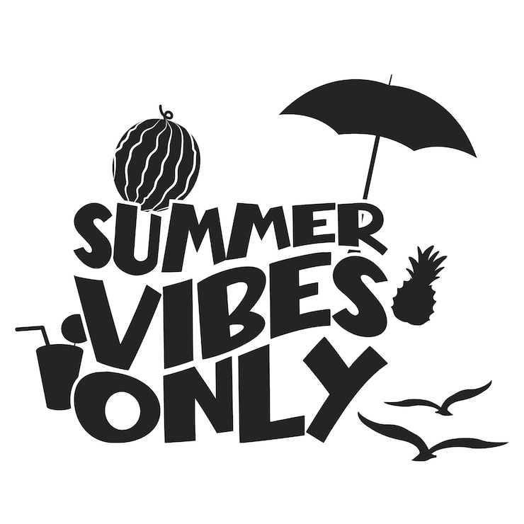 Vettore summer vibes tropical summer quotes sunshine e summer vibes t-shirt crafting designs