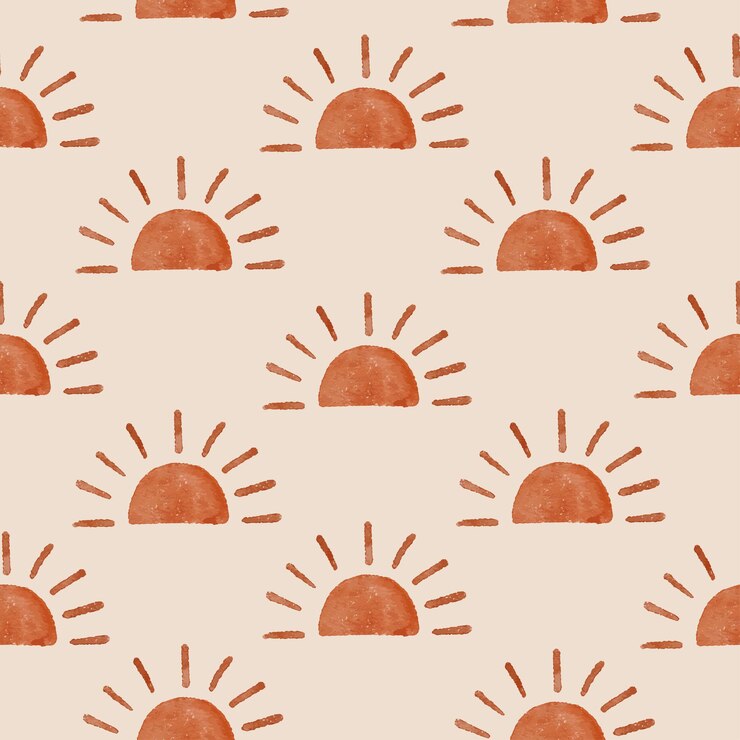 Sun boho forma moderna organica senza cuciture backgraound