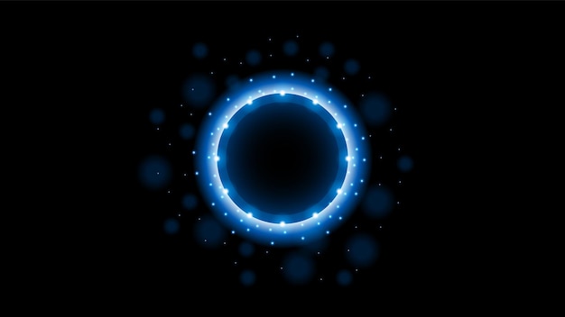 Sun Eclipse Fire Dark Background Vector Moon Design Style Space Science Glow Light