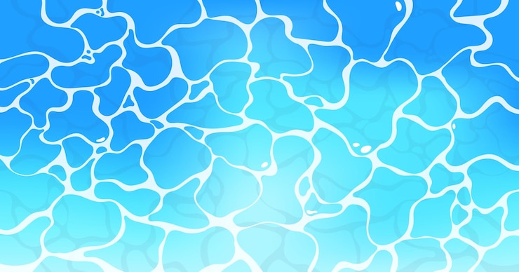Vettore superficie ondulata dell'acqua con riflessi della luce solare texture dell'acqua vista dall'alto