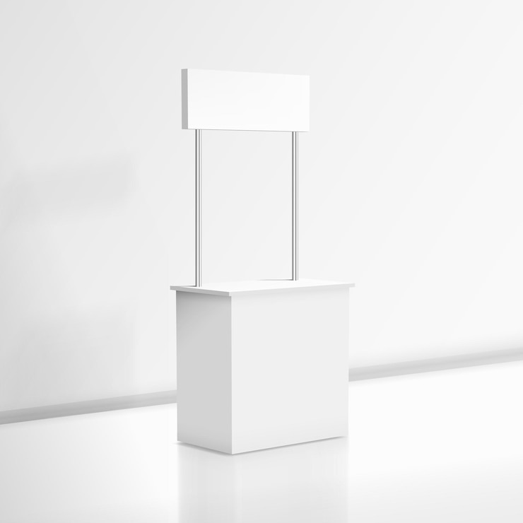 Vettore supporto promozionale bianco vuoto realistico 3d
