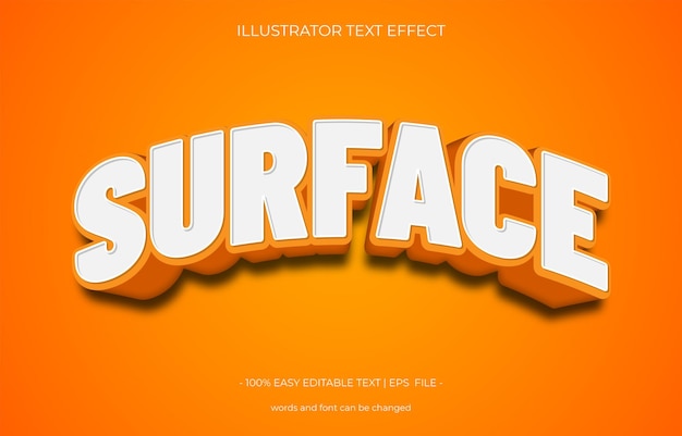 Surface 3d sembra Effetto testo