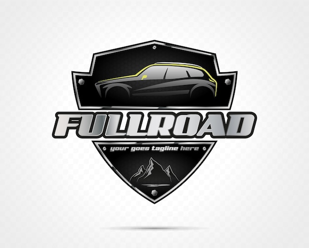 Suv Full Offroad Shield Emblem Car Logo Modello di design metallico