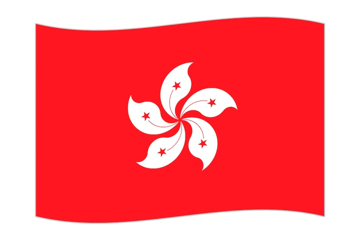 Vettore sventola bandiera del paese hong kong illustrazione vettoriale