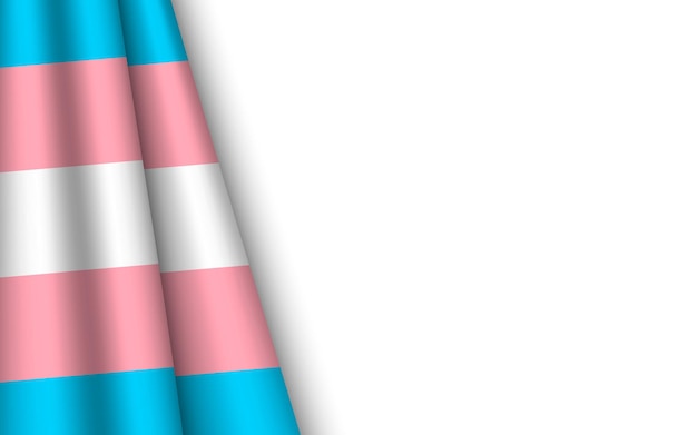 Sventola la bandiera dell'orgoglio transgender con sfondo copyspace