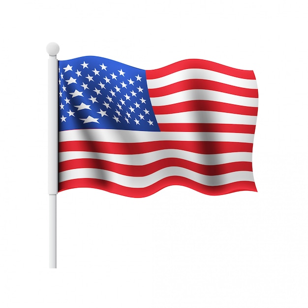 Sventolando la bandiera degli Stati Uniti d'America