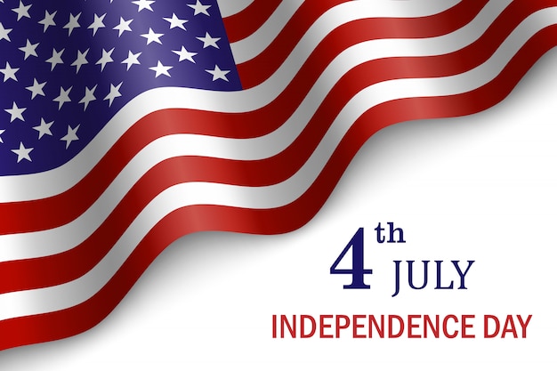 Sventolando la bandiera degli Stati Uniti d'America
