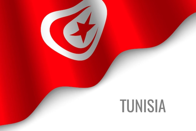 Sventolando la bandiera della tunisia