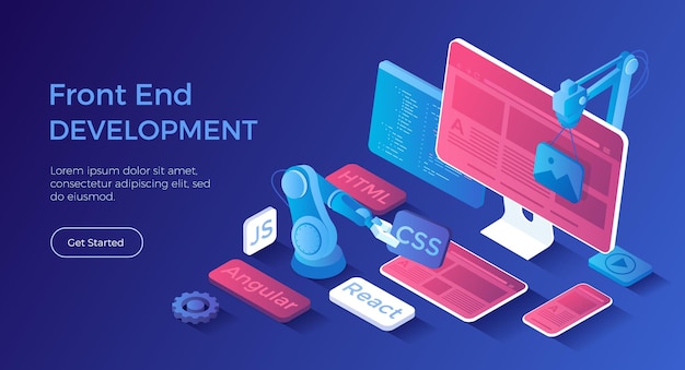 Sviluppo frontend Creazione di un modello di layout del sito Conversione dei dati in un'interfaccia utente grafica