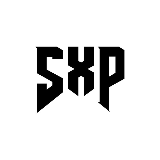 SXP letter logo design per società tecnologica SXP logo design combinazione di colori bianco e nero SXP logo SXP vettore SXP design SXP icona SXP alfabeto SXP tipografia logo design