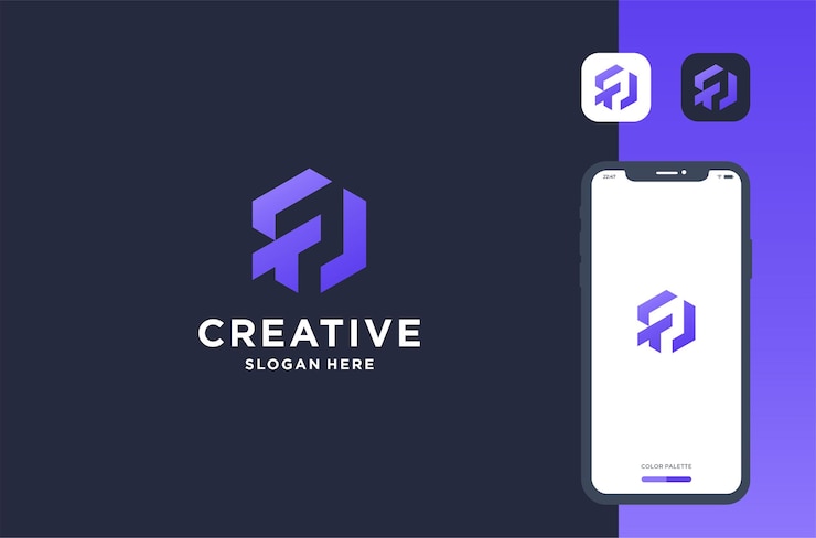 Vettore t e p logo design business brand ispirazione