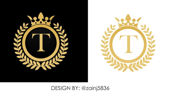 Vettore t logo reale