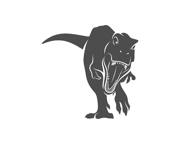 T rex logo design template illustrazione vettoriale