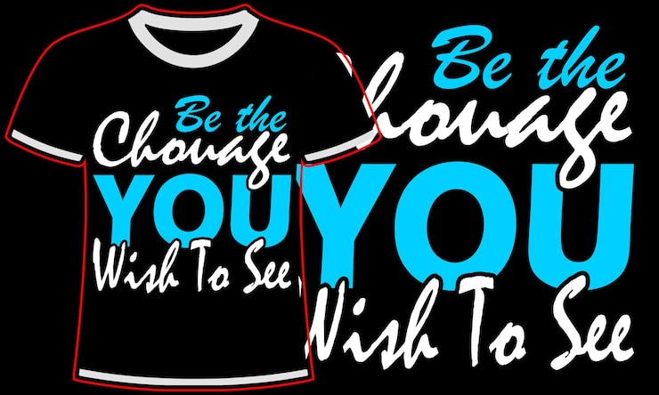 Vettore t-shirt con tipografia personalizzata