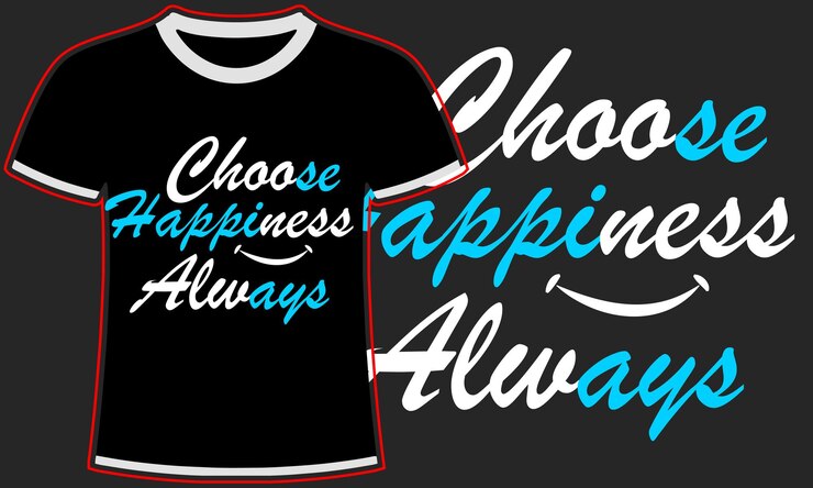 Vettore t-shirt con tipografia personalizzata