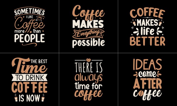 T-shirt da caffè design vettore premium