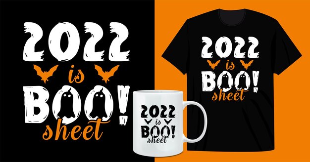 T-shirt di Halloween e design della tazza da caffè