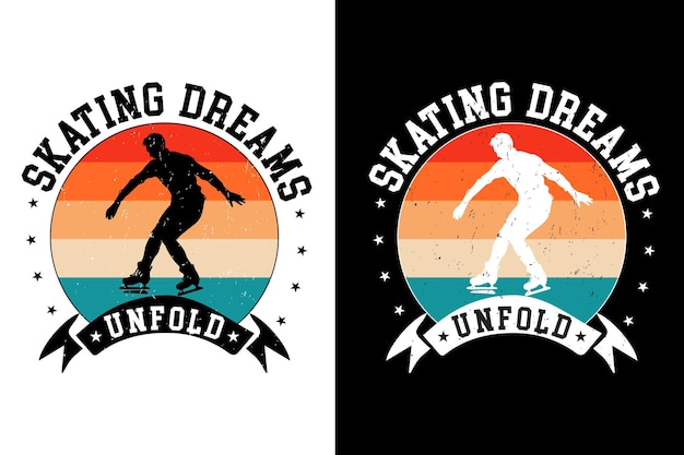 T-shirt di pattinaggio su ghiaccio per sport invernali
