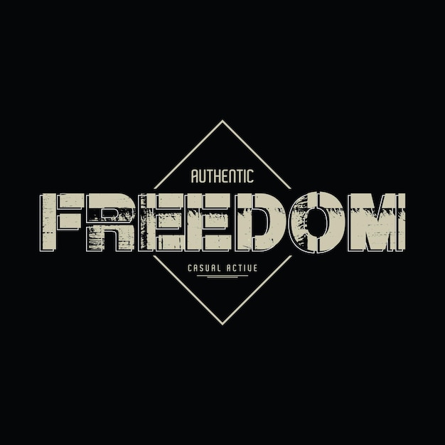 T-shirt Freedom e design di abbigliamento