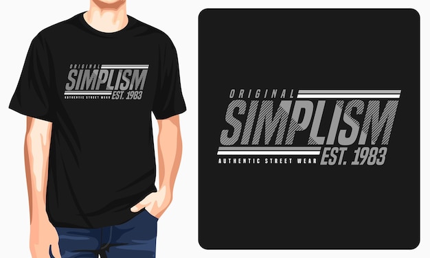 T-shirt girocollo stampata semplicismo
