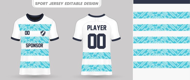 T-shirt in jersey sportivo con vista frontale e posteriore per la stampa