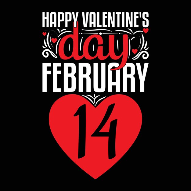 T-shirt San Valentino Design personalizzato e tipografia templet