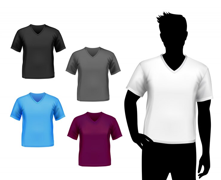 Vettore t-shirt set maschio