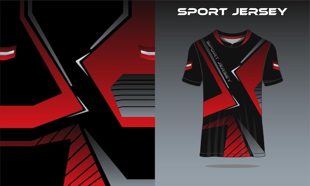 t shirt sport rosso gradazione grigio per il gioco di corse di calcio