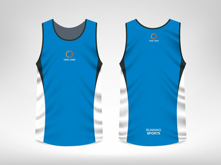 Vettore t-shirt sportiva senza maniche