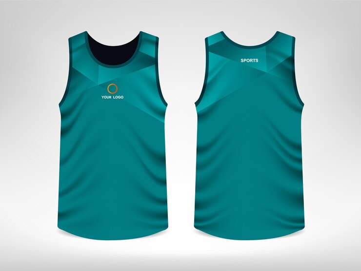 Vettore t-shirt sportiva senza maniche