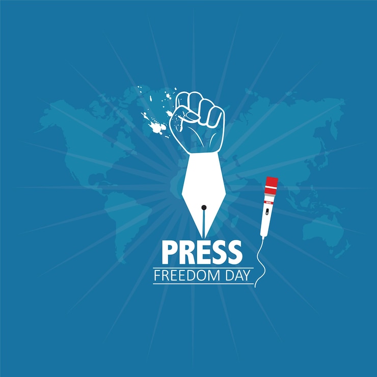 Vettore t-shirt tipografica giornata mondiale della libertà di stampa design con vettore