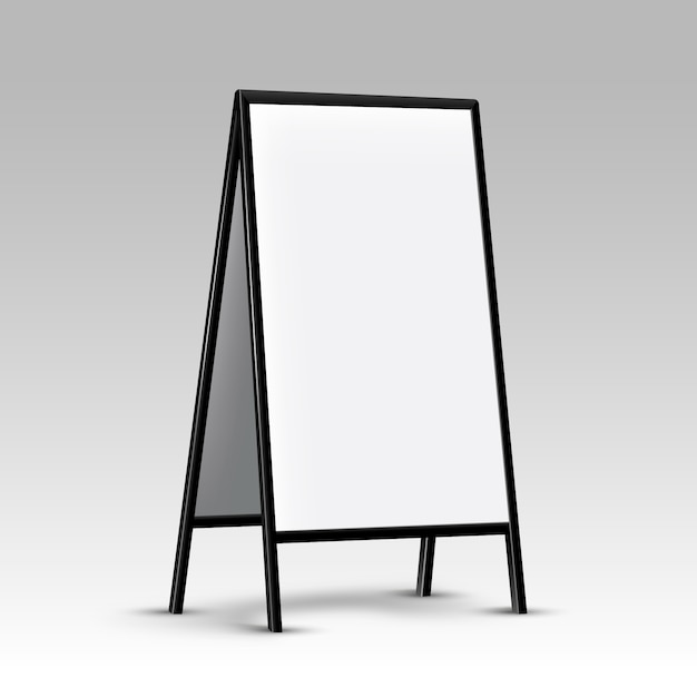 Tabella sandwich a telaio A con display vuoto
