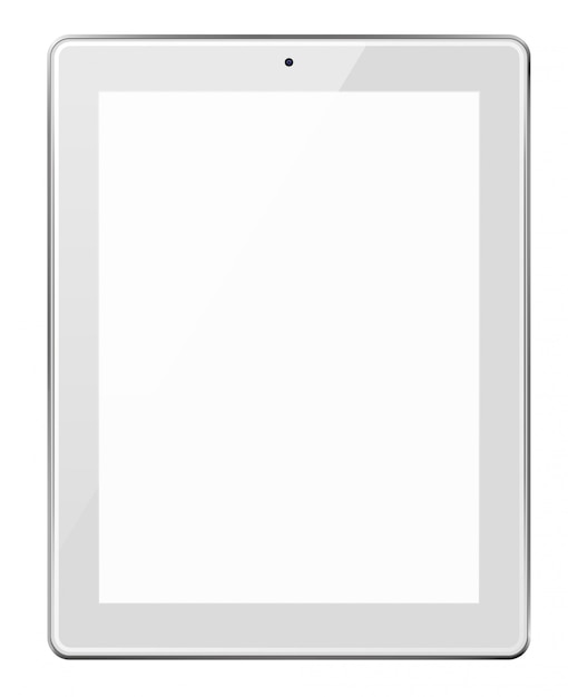 Tablet realistico con schermo vuoto.
