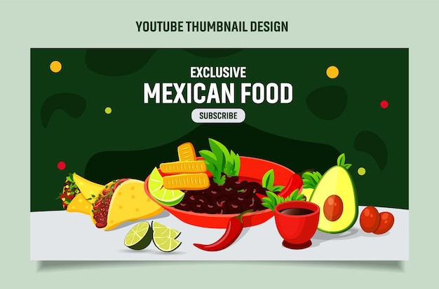 Taco messicano realistico Shawarma limone frutta cetriolo con peperoncino set vettoriale per Youtube miniatura