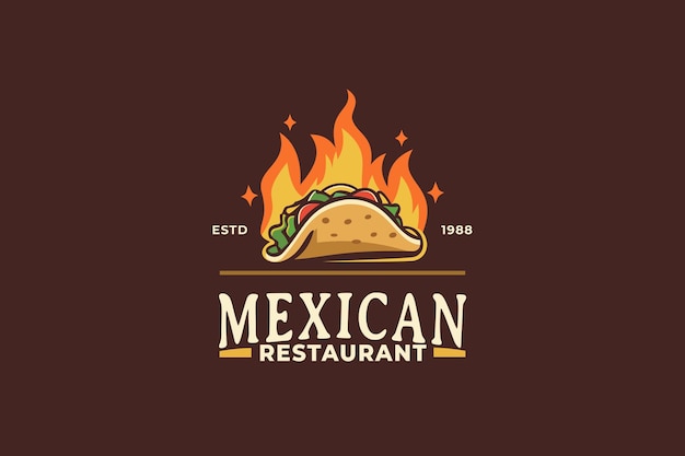 Taco on fire ha ripristinato il modello del logo