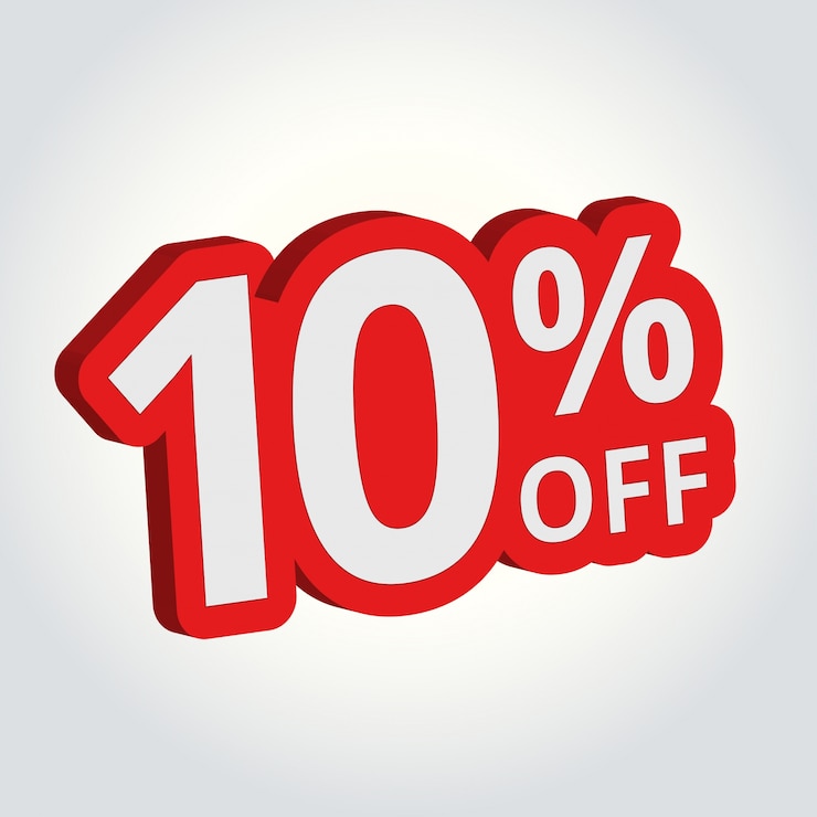 Vettore tag 10% di vendita