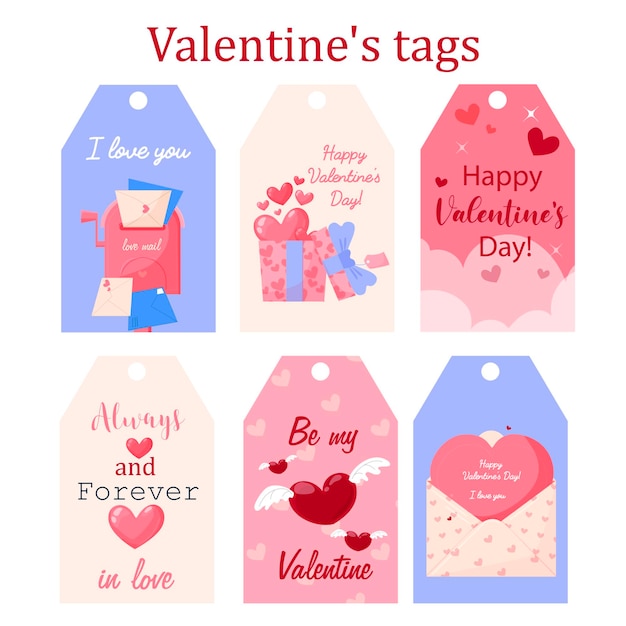Tag di San Valentino per regali di festa.