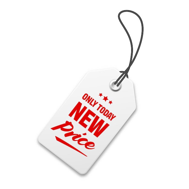 Tag prezzo realistico offerta speciale o sconto di acquisto etichetta di vendita al dettaglio adesivo di carta vendita promozionale