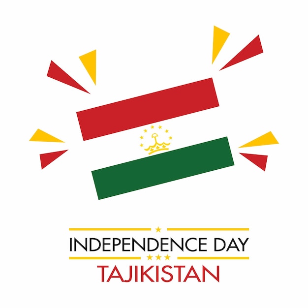 Tagikistan giorno dell'indipendenza 9 settembre banner design e design bandiera Tagikistan