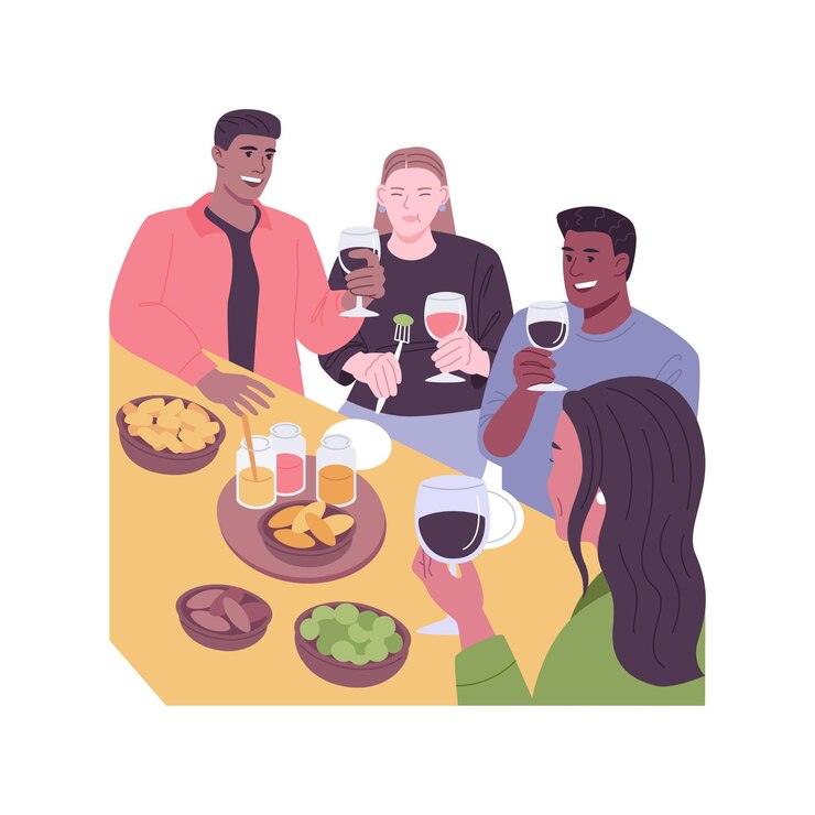 Vettore tapas e snack isolati cartoni animati illustrazioni vettoriali