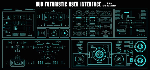 Target set hud interfaccia utente verde futuristica Dashboard display schermo della tecnologia di realtà virtuale