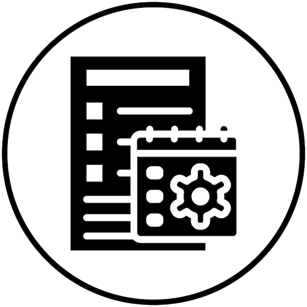 Tasks Schedule vector icon illustration of Time and Date iconset