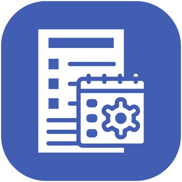 Tasks Schedule vector icon illustration of Time and Date iconset