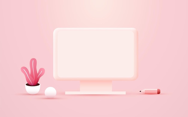 Tavolo da ufficio design concept sul posto di lavoro per co working computer desktop