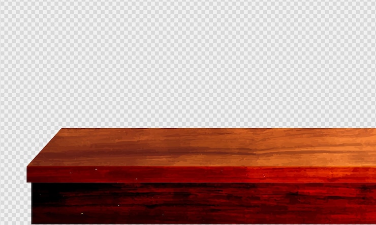 Vettore tavolo in legno bianco mock up