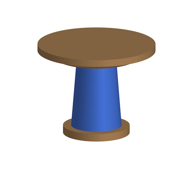 Tavolo rotondo tridimensionale